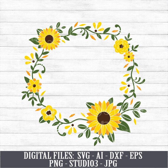Free Free 184 Sunflower Wreath Svg SVG PNG EPS DXF File