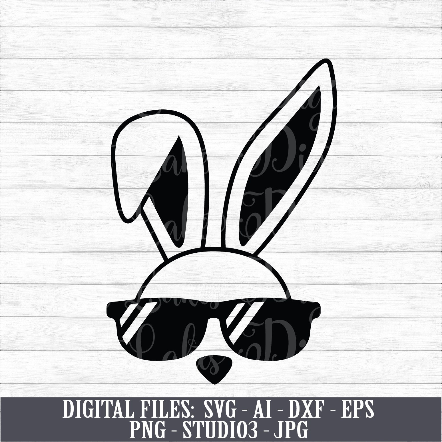 Easter Bunny with Sunglasses Easter Digital Download | Etsy