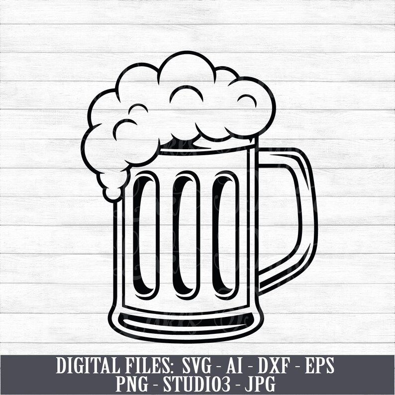 Beer Mug Instant Download Digital Download svg ai dxf Etsy