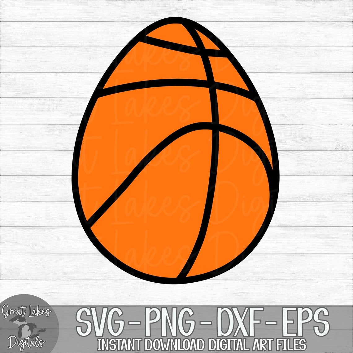 Basketball Easter Egg Instant Digital Download Svg Png Etsy