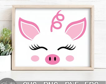 Pig Face svg png dxf eps Digital Download
