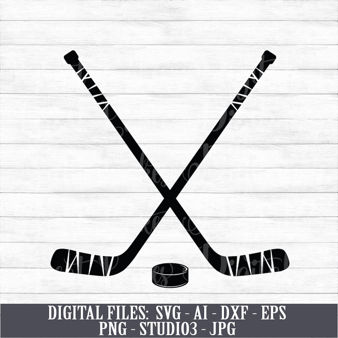 Crossed Hockey Sticks & Hockey Puck Instant Digital Etsy
