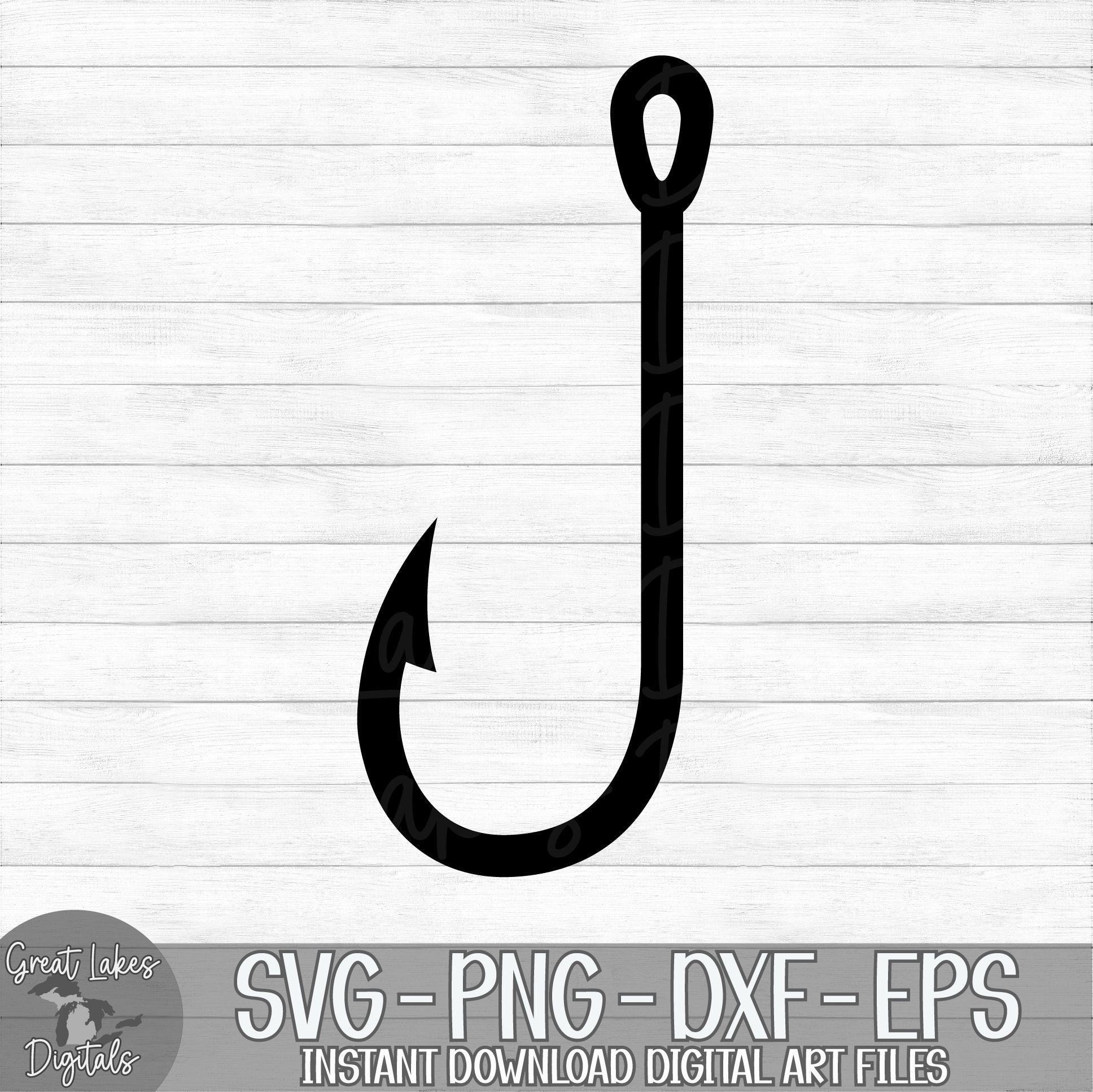 Fish Hook SVG, Fish Hook Clip Art, Instant Digital Download Svg/png/dxf/eps  Files, for Cricut, Silhouette Cut Files. -  Canada