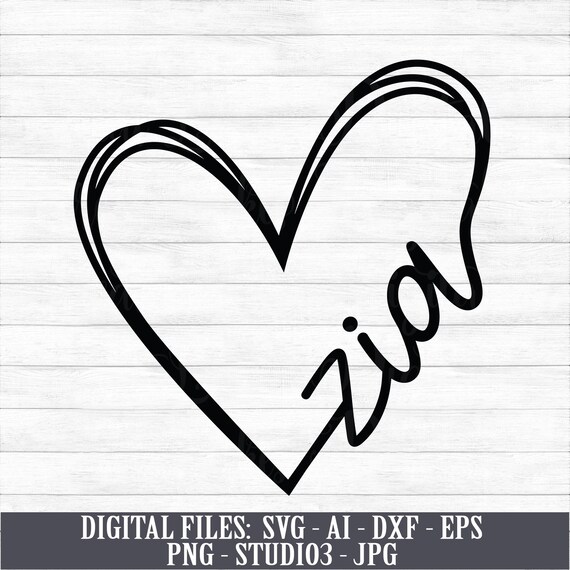Download Zia Heart Instant Digital Download svg ai dxf eps png | Etsy
