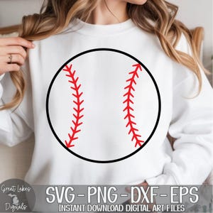 Baseball - Instant Digital Download - svg, png, dxf, and eps files included!