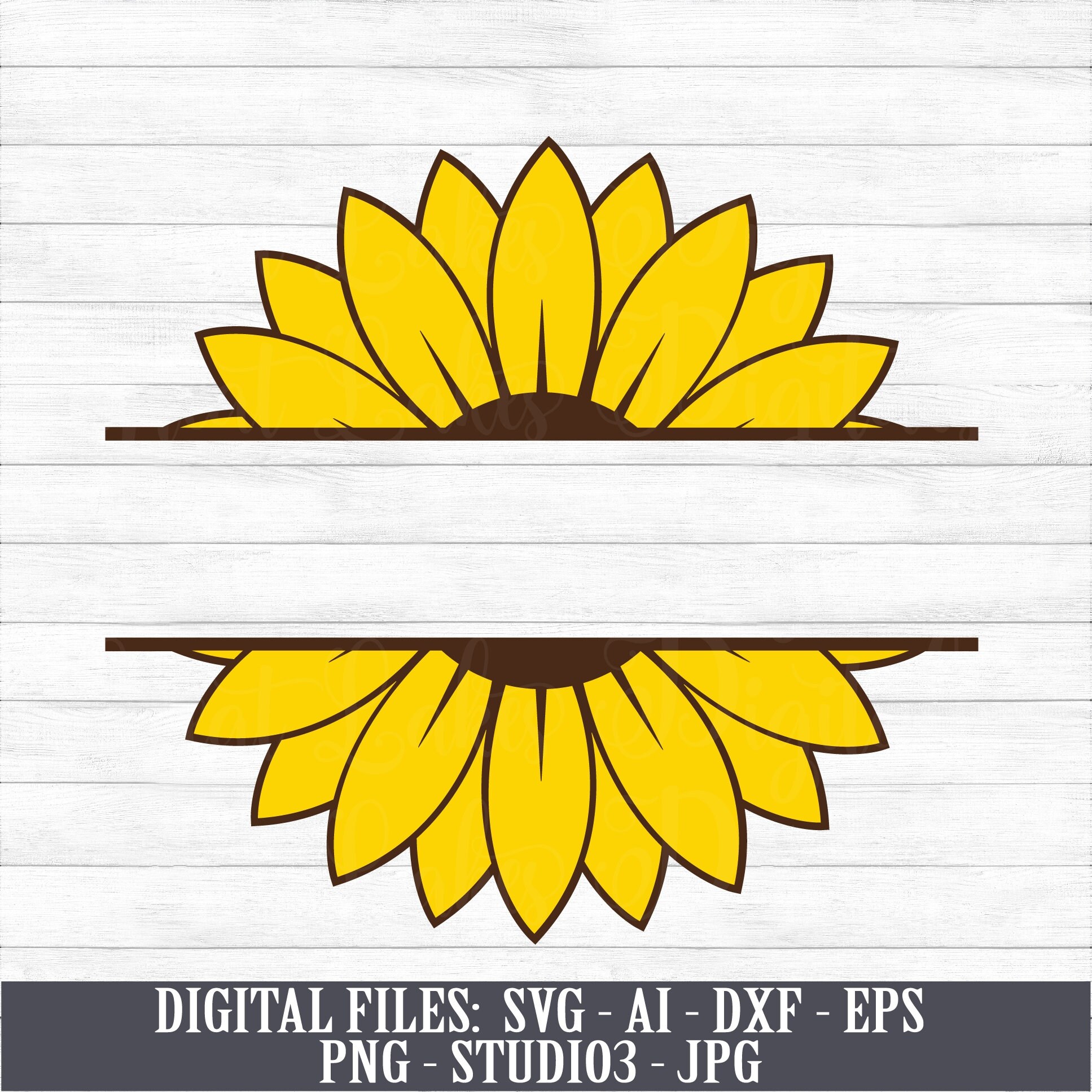 Free Free 212 Sunflower Split Monogram Svg SVG PNG EPS DXF File