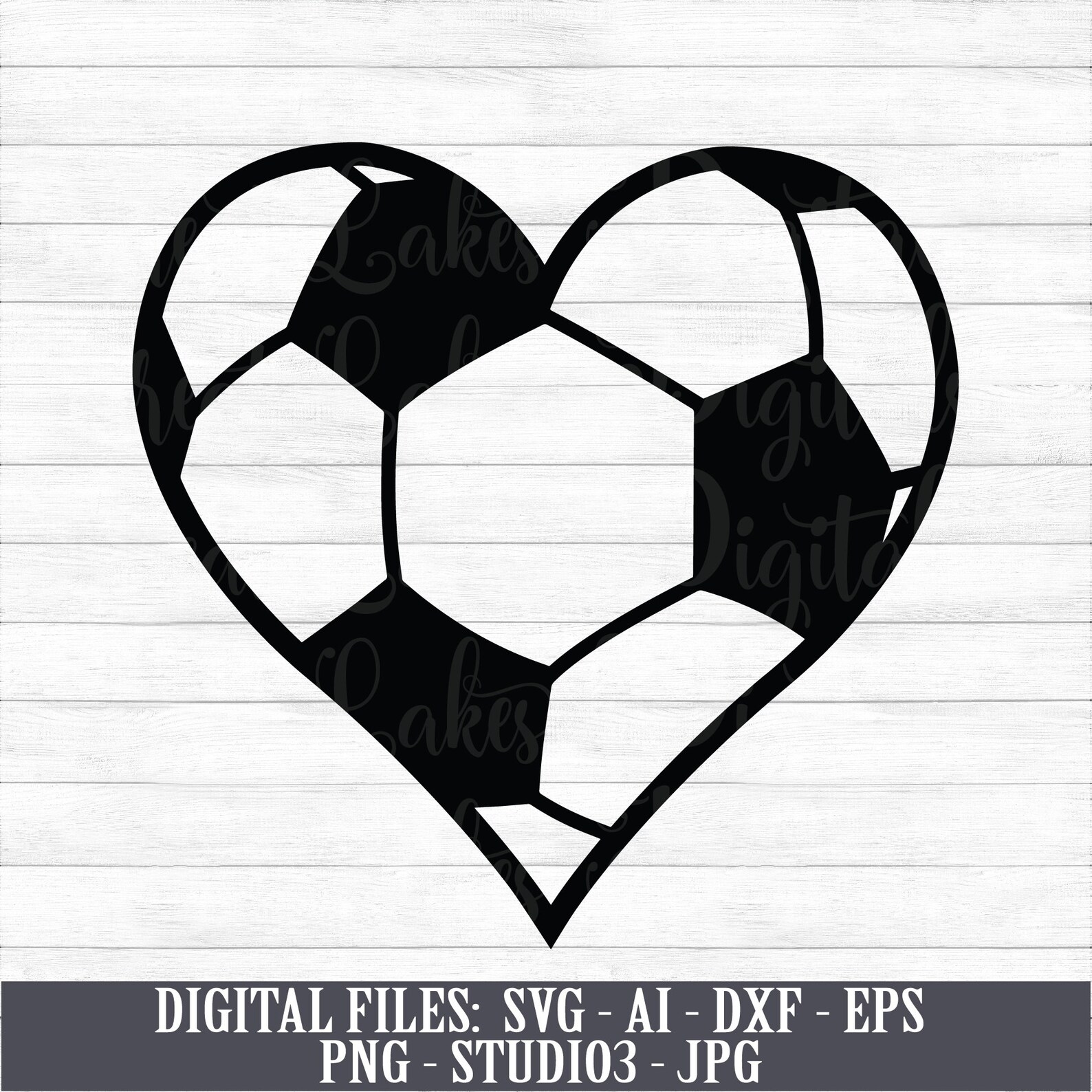 Soccer Heart Digital Download Instant Download svg ai Etsy