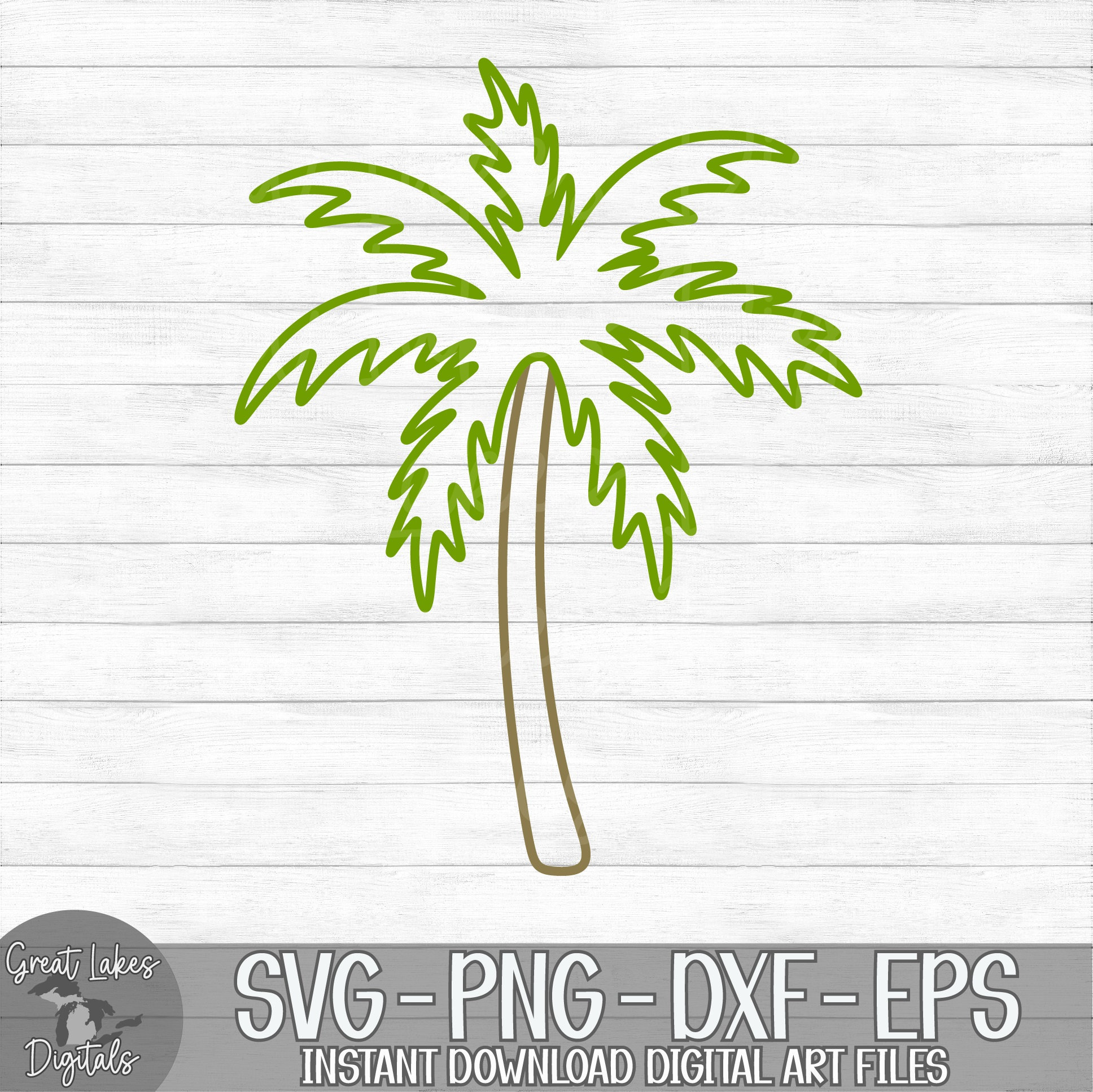 Palm Tree - Instant Digital Download - svg, png, dxf, and eps files included! Tropical, Vacation, Ocean, Beach