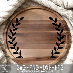 Laurel Leaves Wreath svg png dxf eps Digital Download image 12