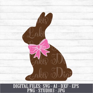 Download Chocolate Easter Bunny Instant Digital Download Svg Ai Etsy