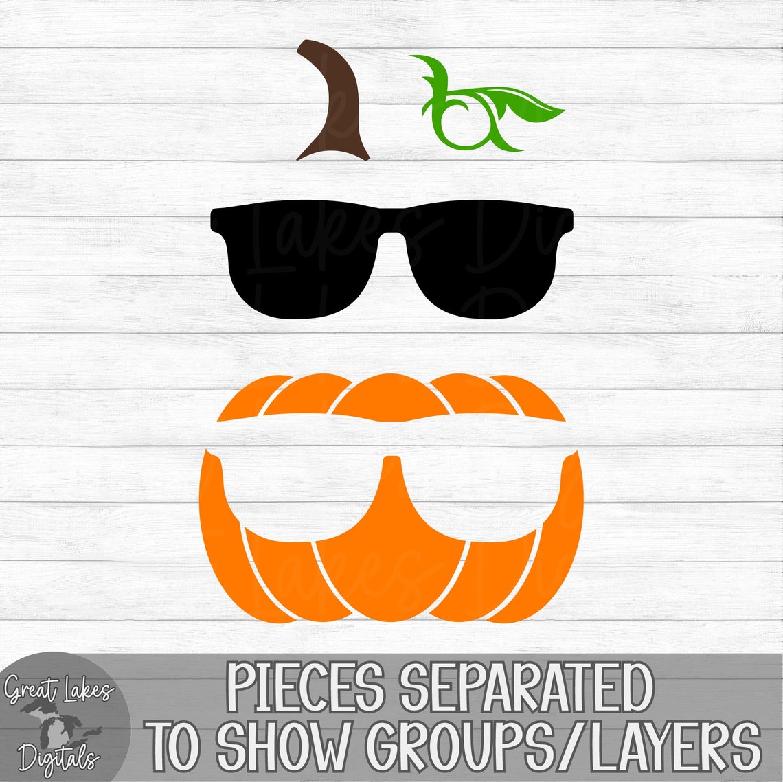 Pumpkin With Sunglasses Halloween Fall Autumn Instant - Etsy