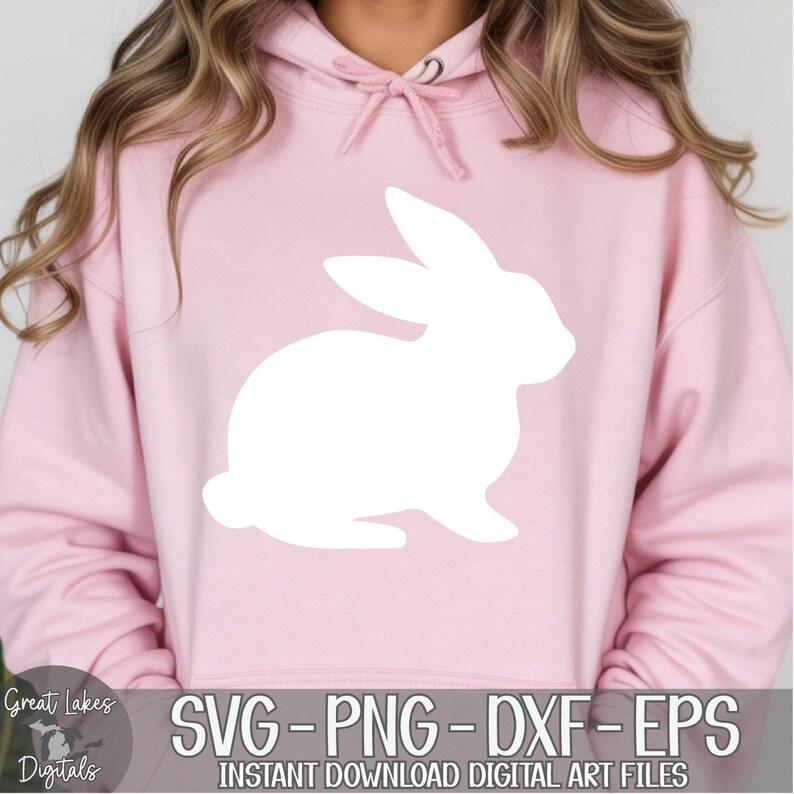 Easter Bunny, Rabbit - Instant Digital Download - svg, png, dxf, and eps files included! image 4