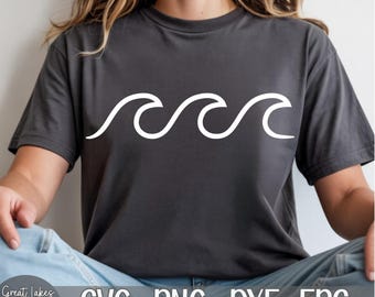 Waves - Instant Digital Download - svg, png, dxf, and eps files included! Tropical, Vacation, Ocean, Beach, Sea, Lake