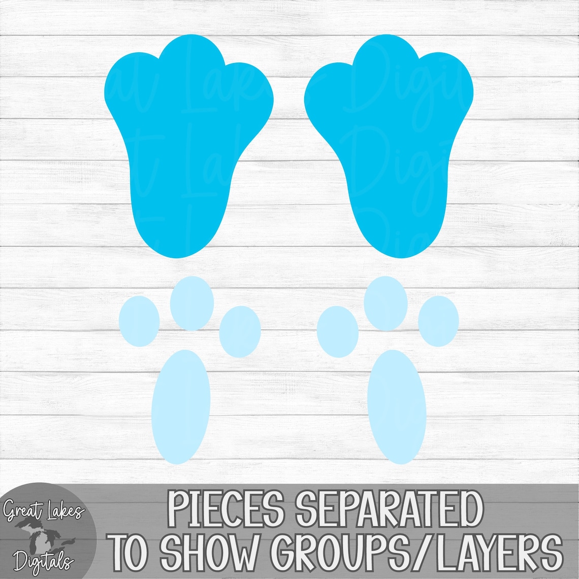 Bunny Feet Instant Digital Download Svg Png Dxf and Eps - Etsy
