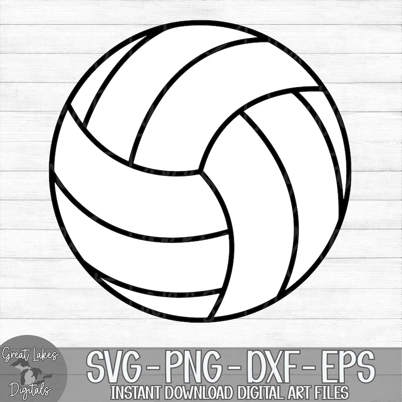 Volleyball Instant Digital Download Svg Png Dxf and Eps | Etsy