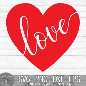 Love Heart Svg Png Dxf Eps Digital Download, Valentine's, Wedding - Etsy