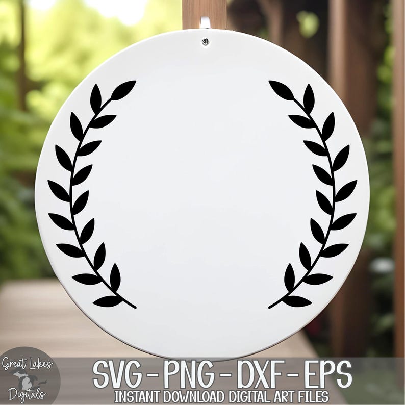 Laurel Leaves Wreath svg png dxf eps Digital Download image 1
