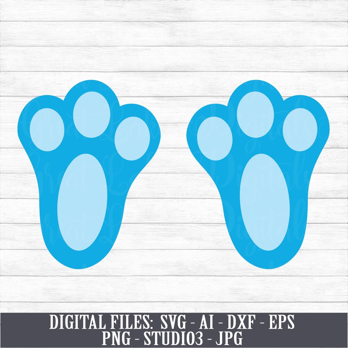 Bunny Feet Instant Digital Download svg ai dxf eps png | Etsy