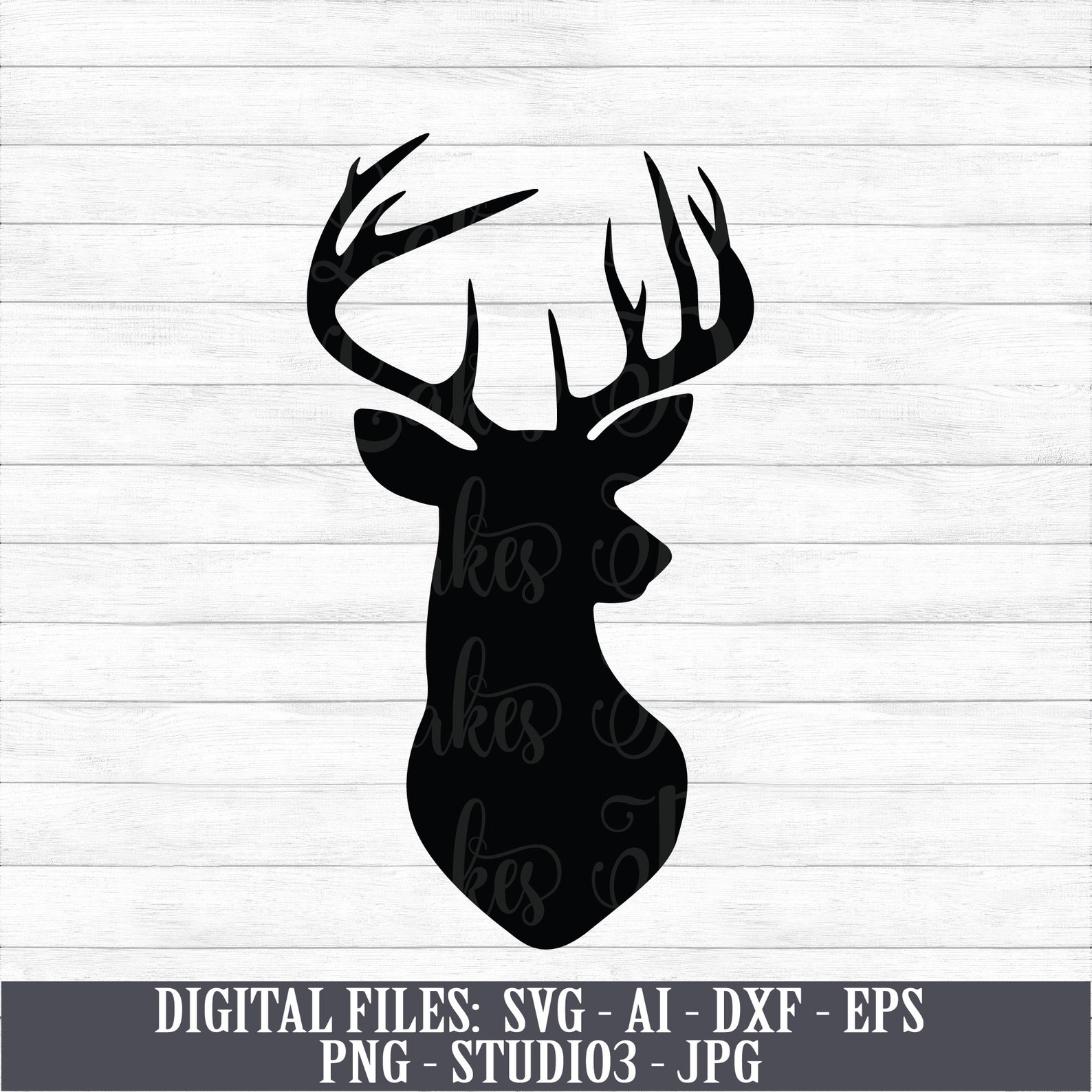 Deer Head Buck Digital Download Instant Download svg ai image 1.