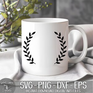 Laurel Leaves Wreath svg png dxf eps Digital Download image 13