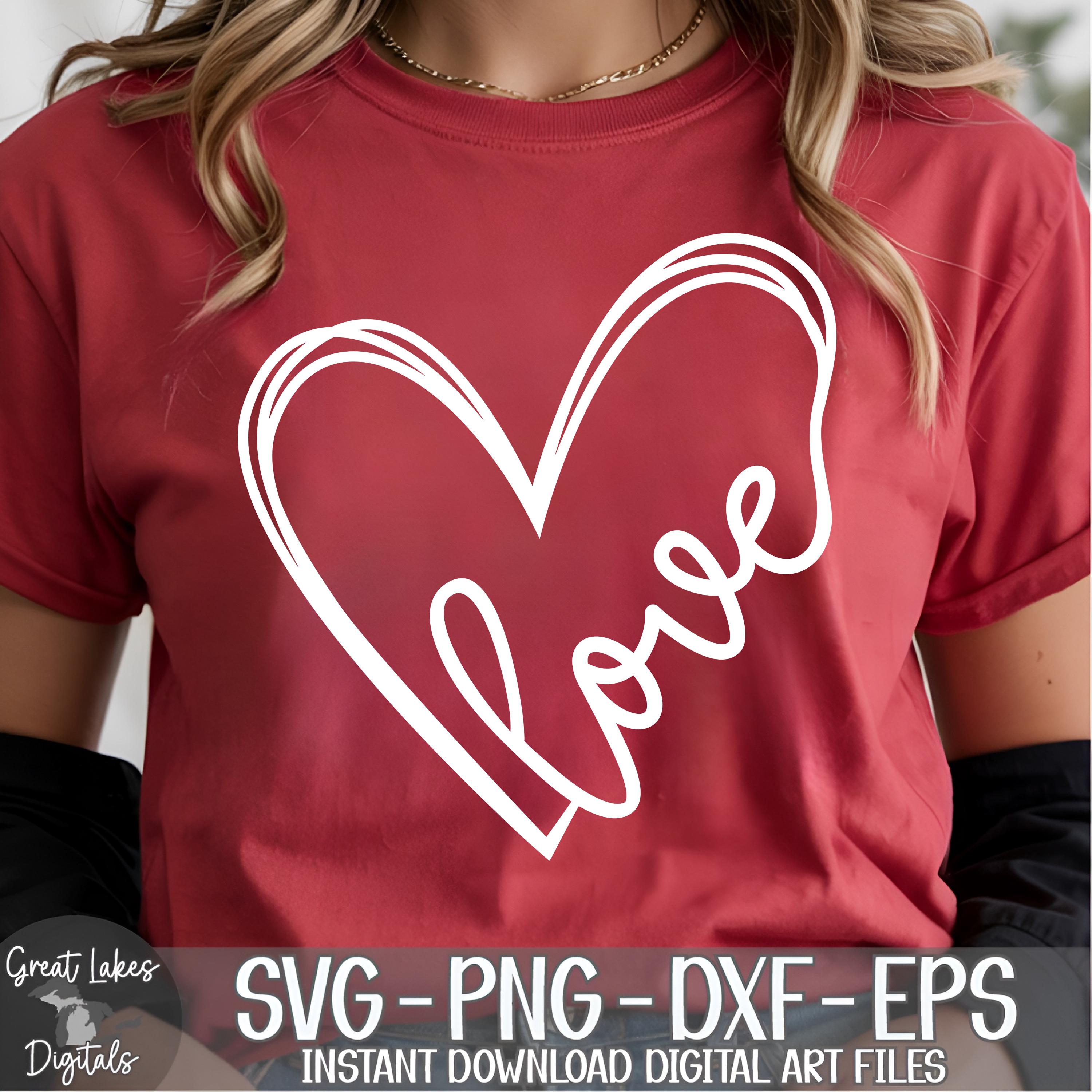 Love Heart Svg Png Dxf Eps Digital Download - Etsy