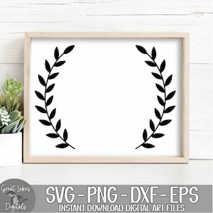 Laurel Leaves Wreath svg png dxf eps Digital Download image 8