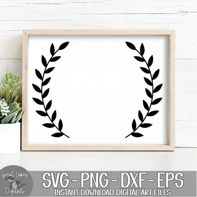Laurel Leaves Wreath svg png dxf eps Digital Download image 8