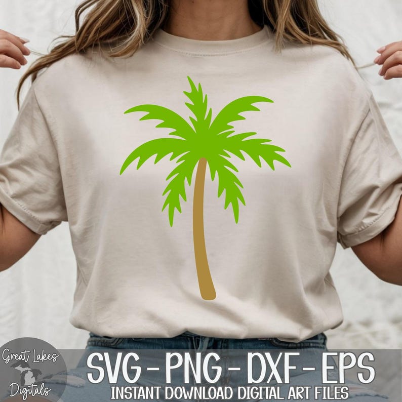 Palm Tree - Instant Digital Download - Svg, Png, Dxf, and Eps Files ...