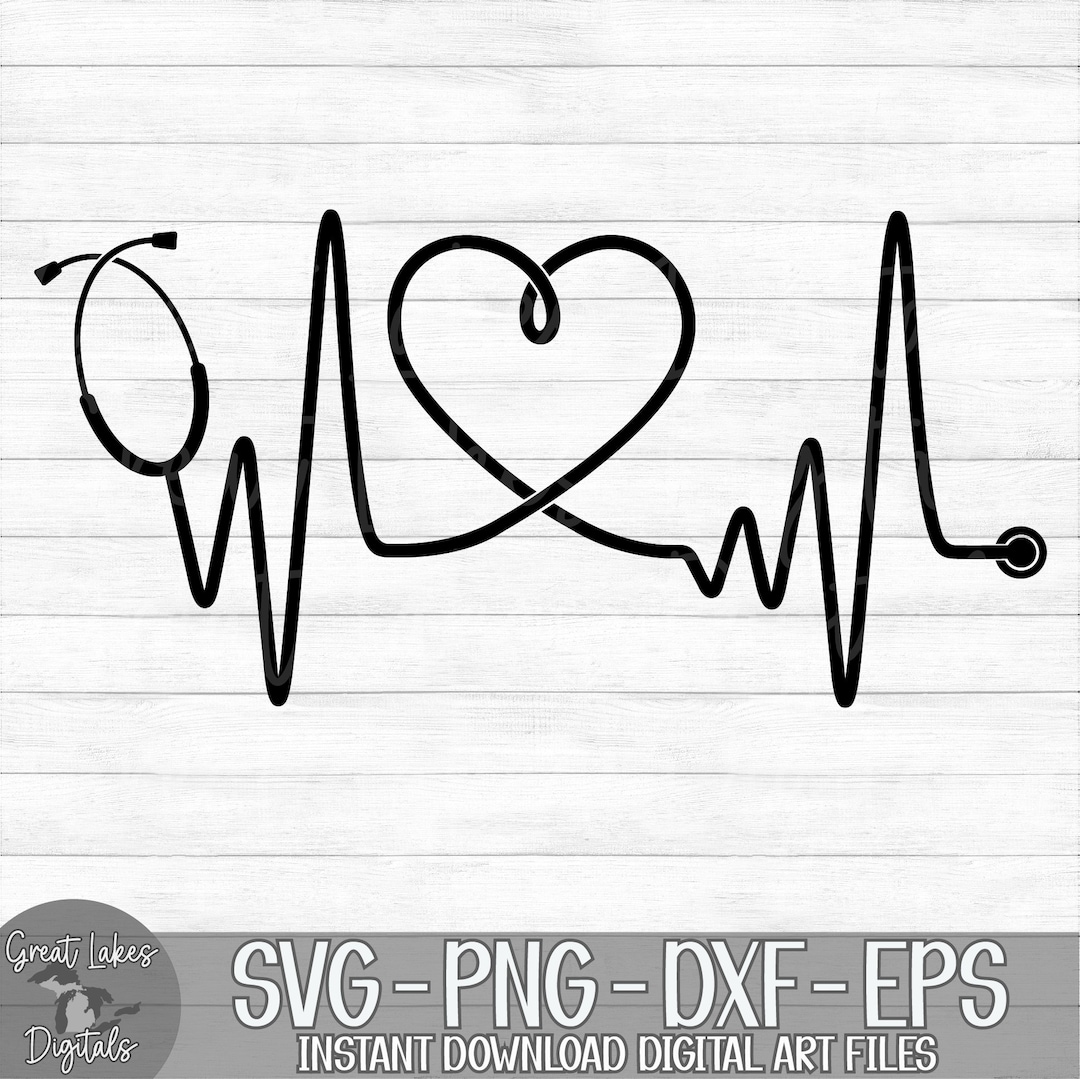 Heartbeat Nurse, Doctor, Lifeline, EKG, Stethoscope Instant Digital