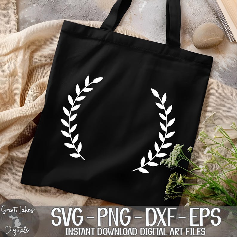 Laurel Leaves Wreath svg png dxf eps Digital Download image 7