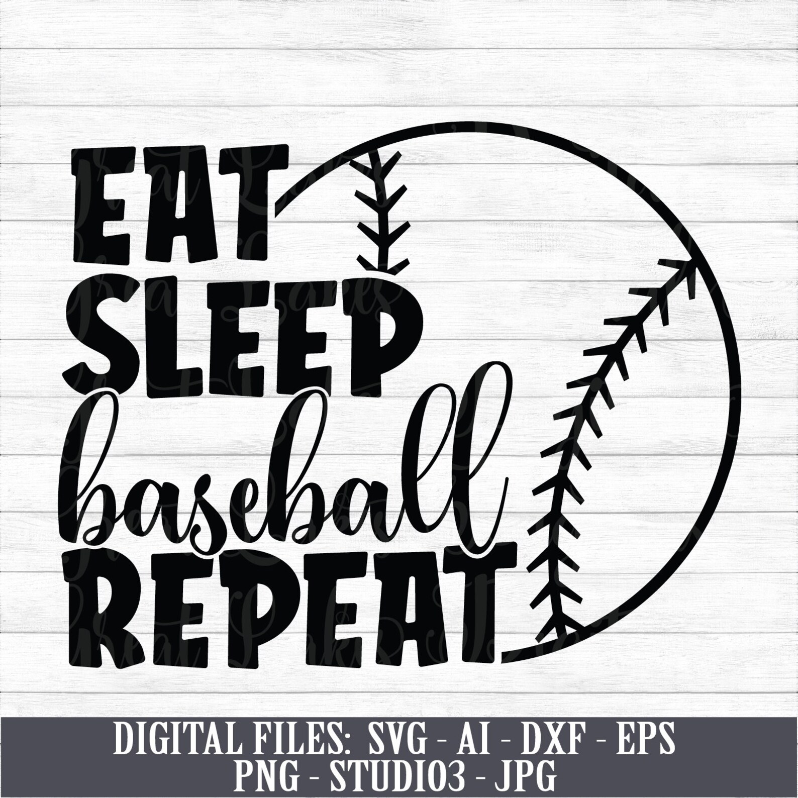 Eat Sleep Baseball Repeat Instant Download Digital | Etsy