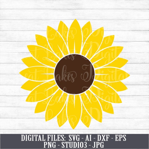 Sunflower Instant Download Digital Download svg ai dxf | Etsy