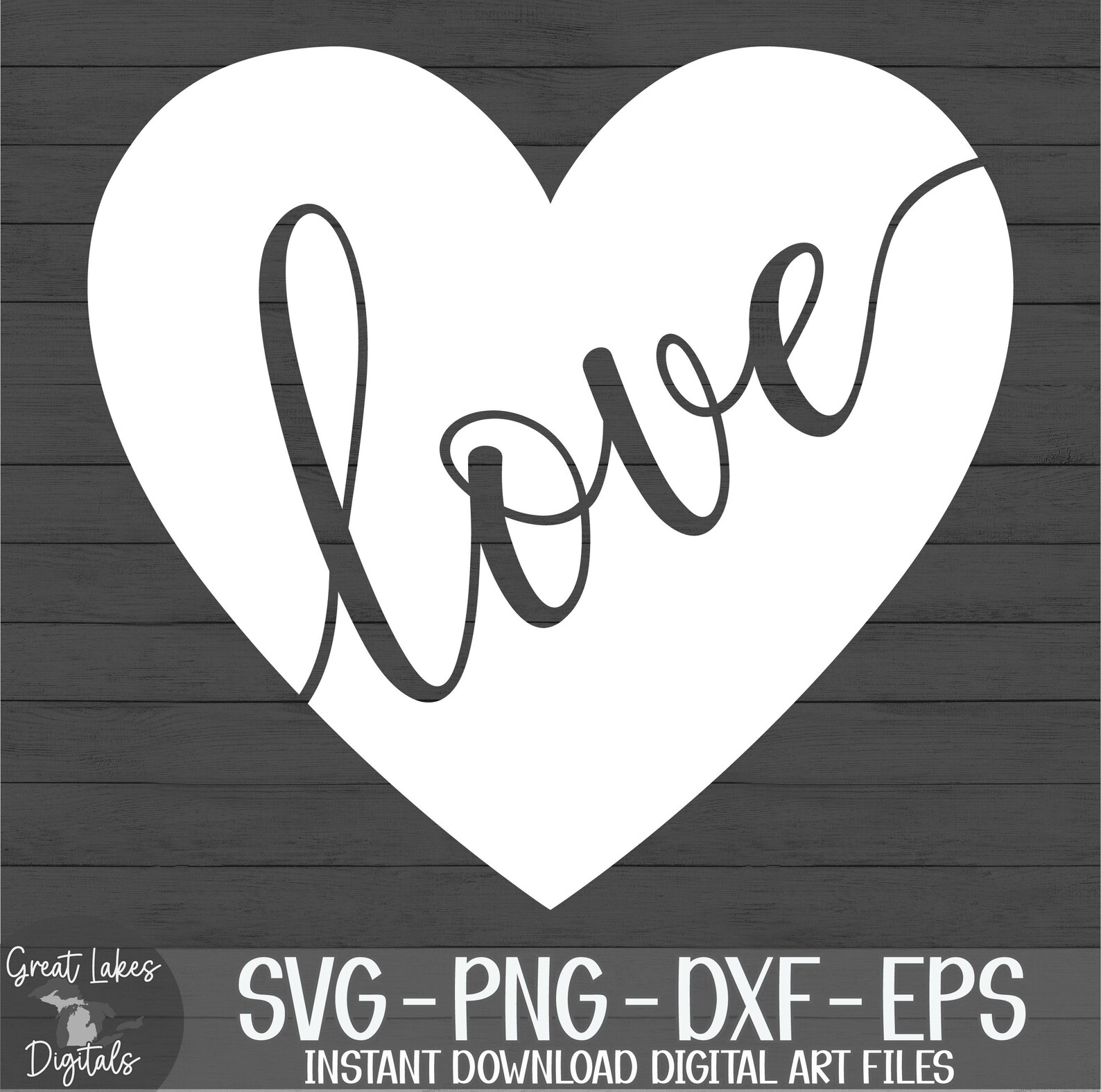 Love Heart Svg Png Dxf Eps Digital Download, Valentine's, Wedding ...