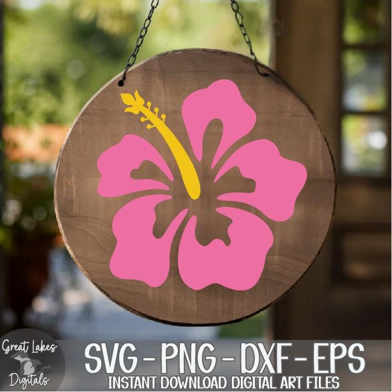 Hibiscus Flower - Instant Digital Download - Svg, Png, Dxf, and Eps ...