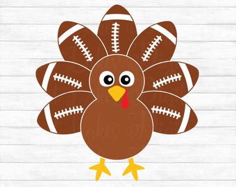 Football Turkey SVG,Thanksgiving Turkey,Thanksgiving SVG Cut table Design,svg,dxf,png Use With Silhouette Studio /& Cricut/_Instant Download