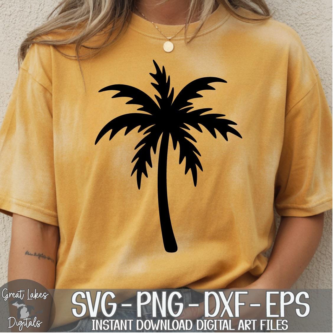 Palm Tree - Instant Digital Download - Svg, Png, Dxf, and Eps Files ...