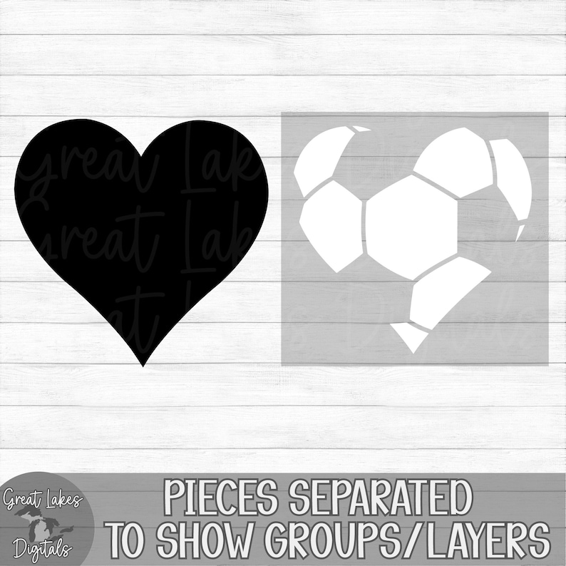Soccer Ball Heart Instant Digital Download Svg Png Dxf Etsy