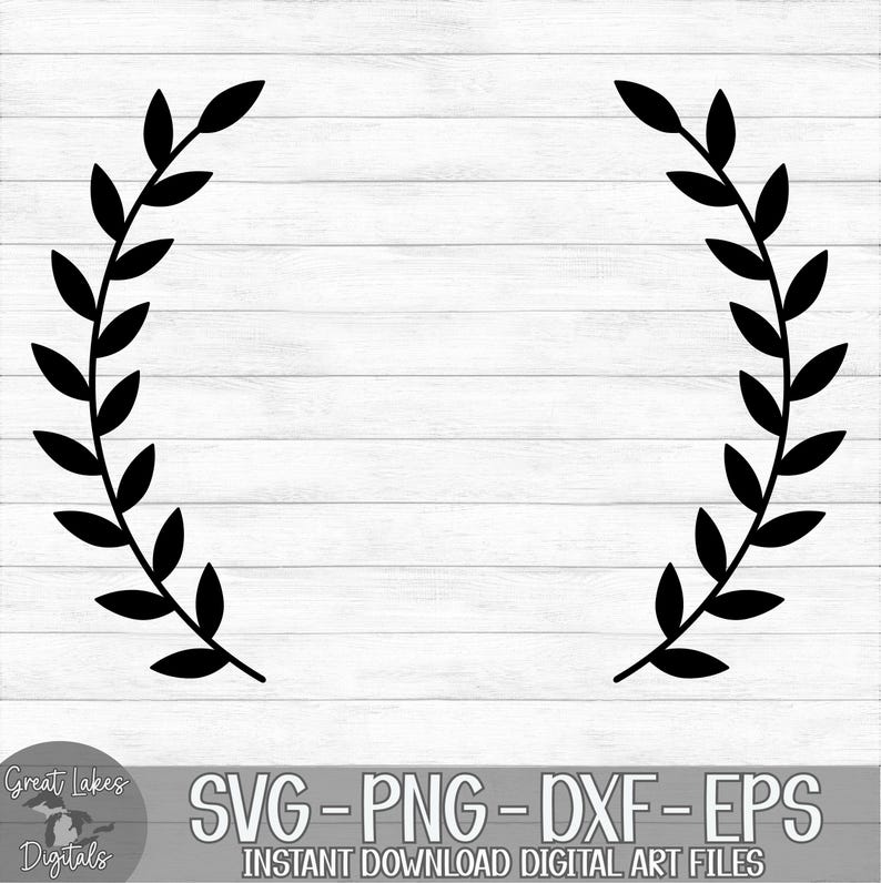 Laurel Leaves Wreath svg png dxf eps Digital Download image 2
