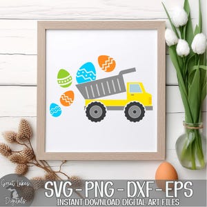 Easter Dump Truck - Instant Digital Download - svg, png, dxf, and eps files included! Construction, Boy