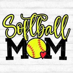 Softbollmamma - Omedelbar digital nedladdning - svg-, png-, dxf- och eps-filer ingår!