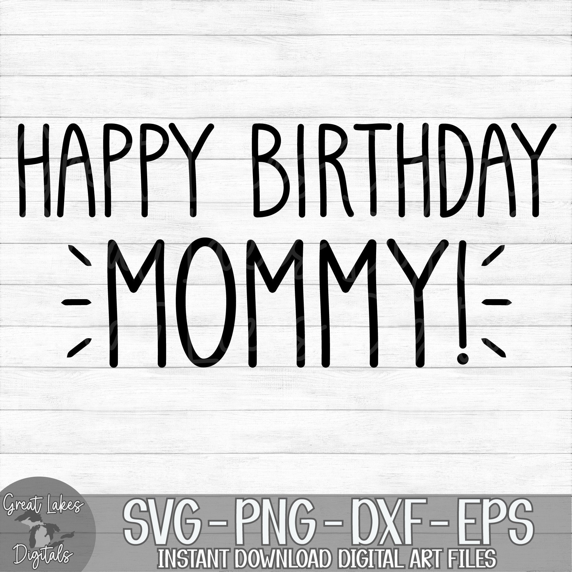Happy Birthday Mom SVG  Moms Birthday Cake Topper Svg - So Fontsy