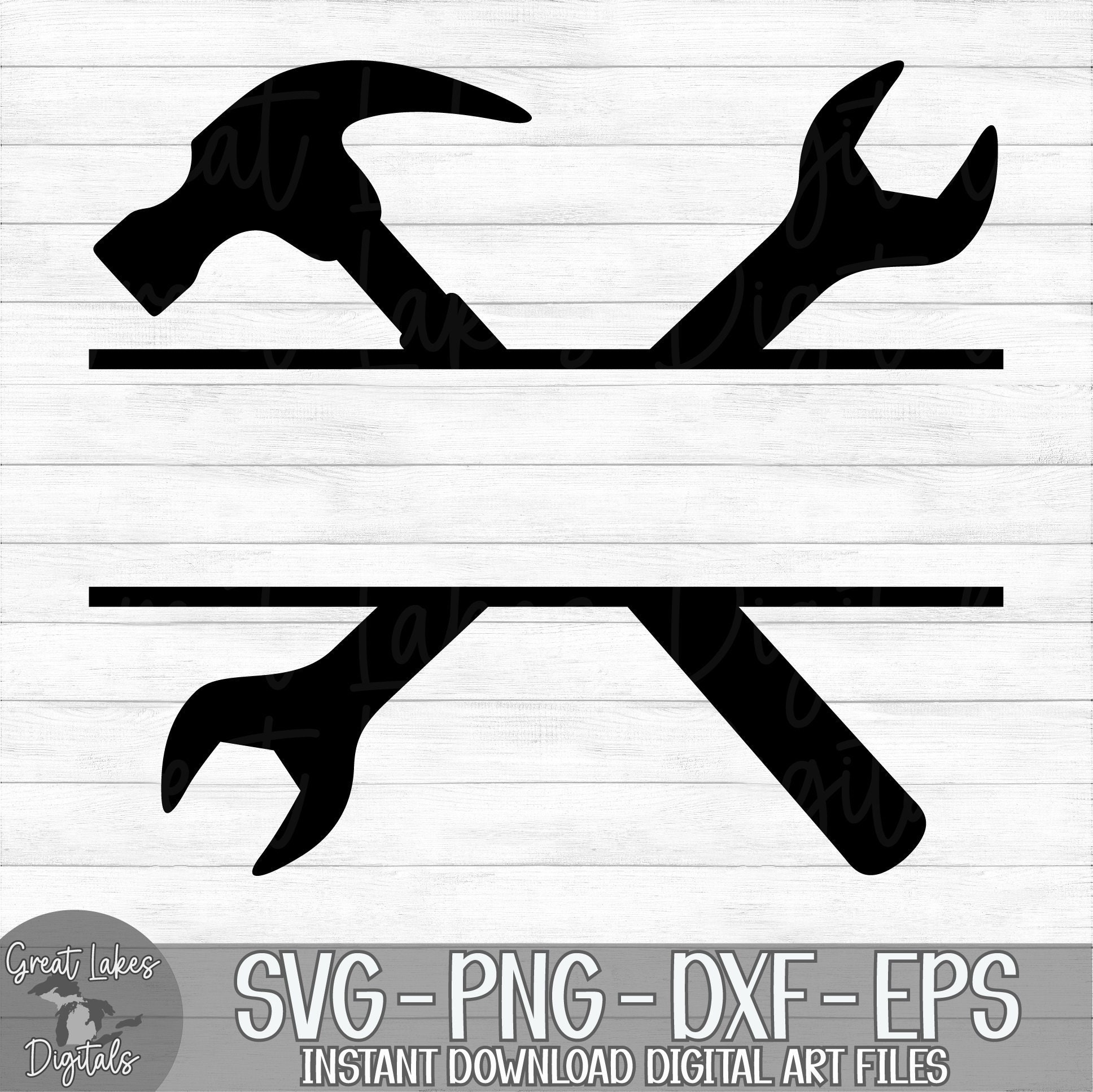 Crossed Hammer and Wrench Instant Digital Download Svg Etsy