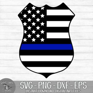 Thin Blue Line Police Badge svg png dxf eps Digital Download image 2