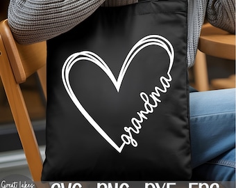 Grandma Heart svg png dxf eps Digital Download