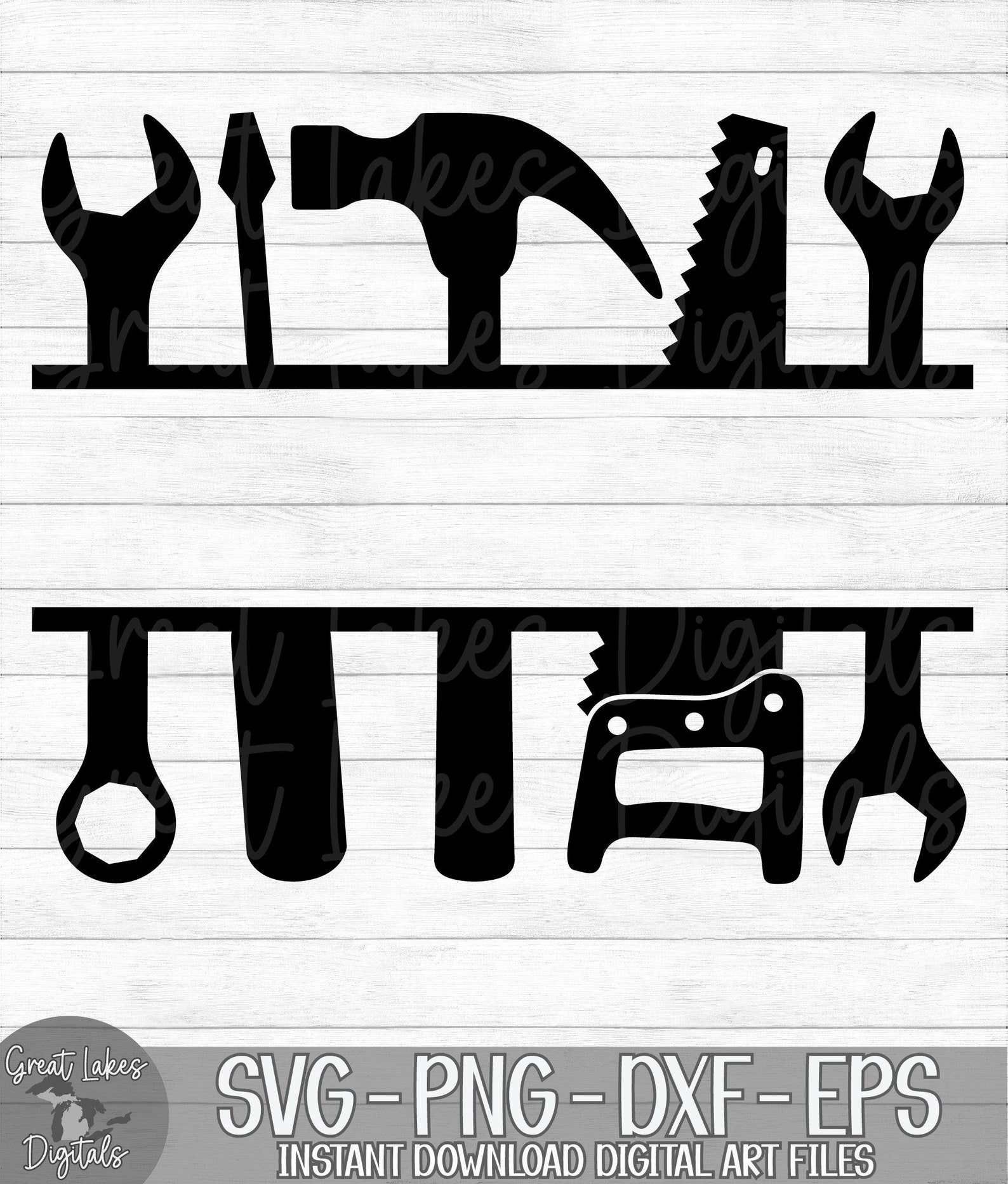 Tools Split Monogram Name Frame - Instant Digital Download - Svg, Png ...
