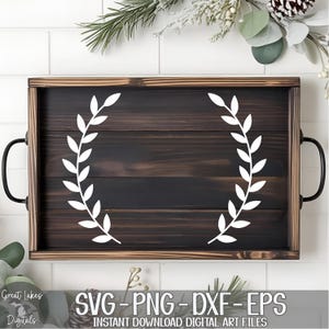 Laurel Leaves Wreath svg png dxf eps Digital Download image 5