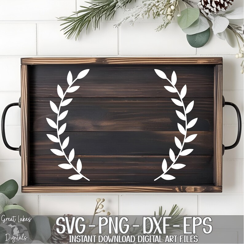Laurel Leaves Wreath svg png dxf eps Digital Download image 5