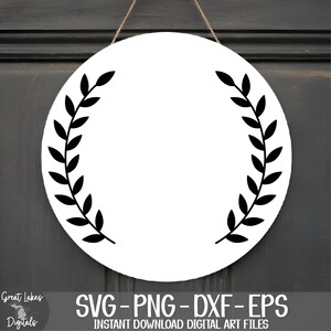 Laurel Leaves Wreath svg png dxf eps Digital Download image 10