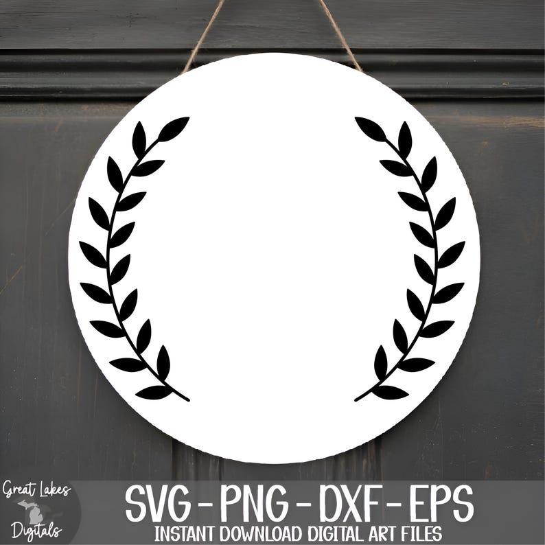 Laurel Leaves Wreath svg png dxf eps Digital Download image 10
