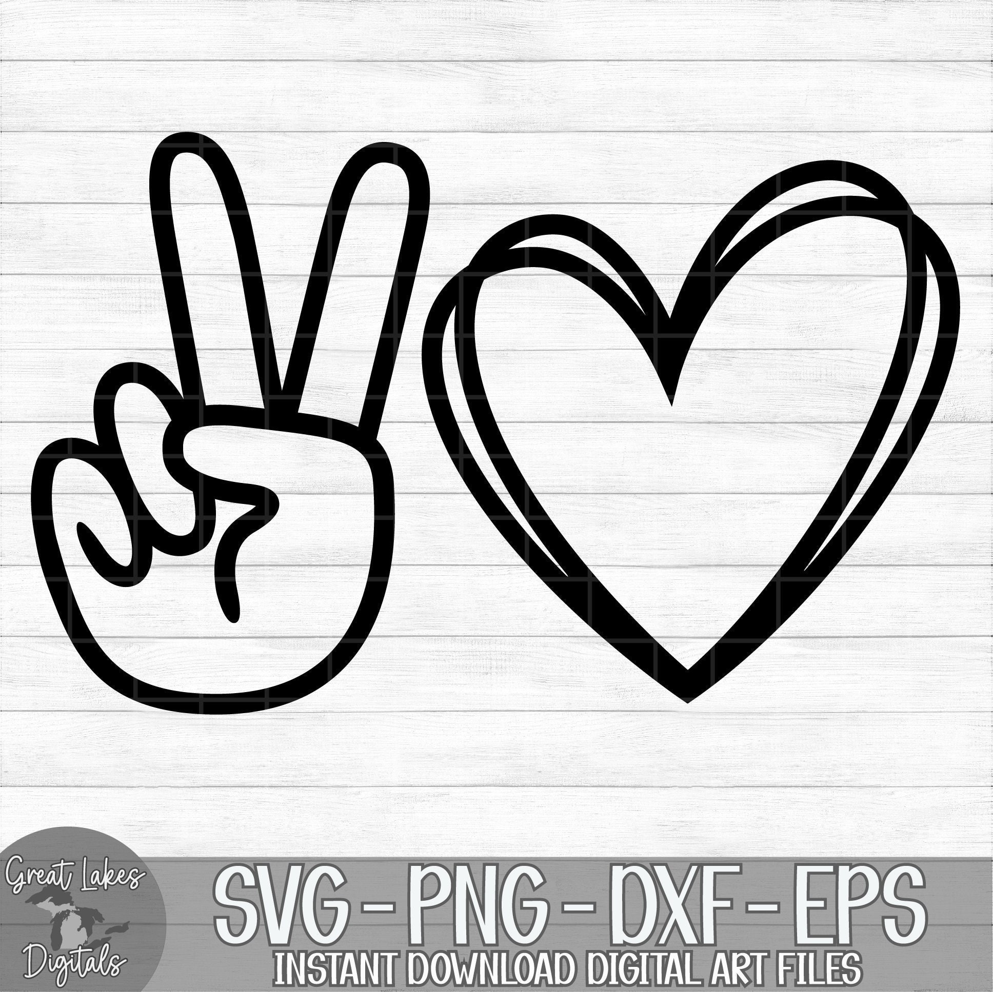 Peace and Love Instant Digital Download Svg, Png, Dxf, and Eps Files  Included Peace Hand, Peace Sign, Signal, Heart -  Norway